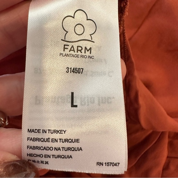 Farm Rio Ruffle Strap Rust Maxi Dress - Picture 16 of 16